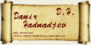 Damir Hadnađev vizit kartica